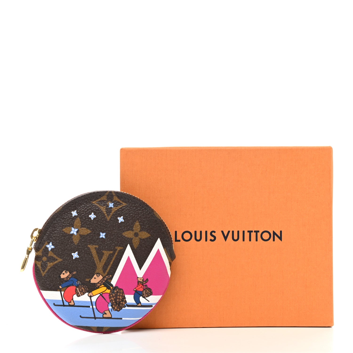 Louis Vuitton Monogram 2018 Christmas Animation Round Coin Purse 8 of 8