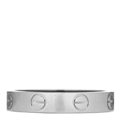 Cartier 18K White Gold 3.5mm LOVE Wedding Band Ring 53 6.25 3 of 6