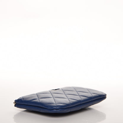 Chanel Lambskin Quilted Coin Purse Case Navy 4 of 8