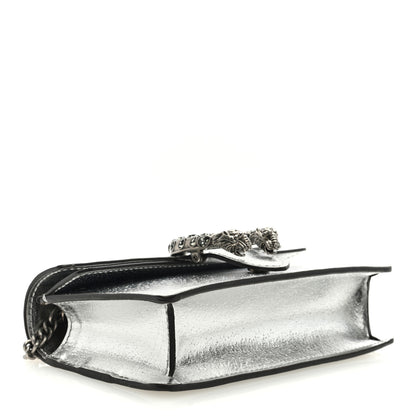 Gucci Metallic Calfskin Super Mini Dionysus Shoulder Bag Silver 4 of 9