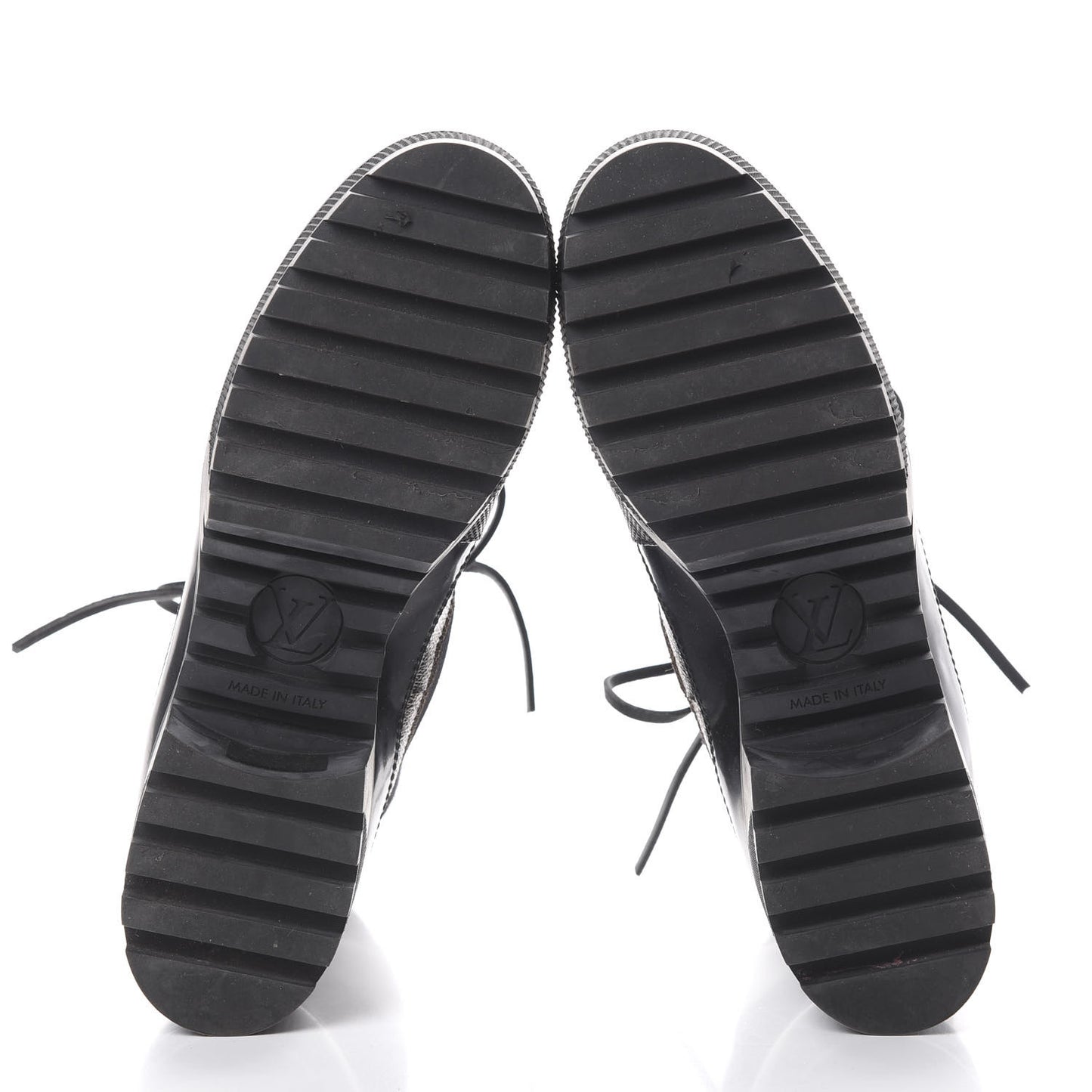 Suede Calfskin Monogram World Tour Platform Desert Boots 40 Black