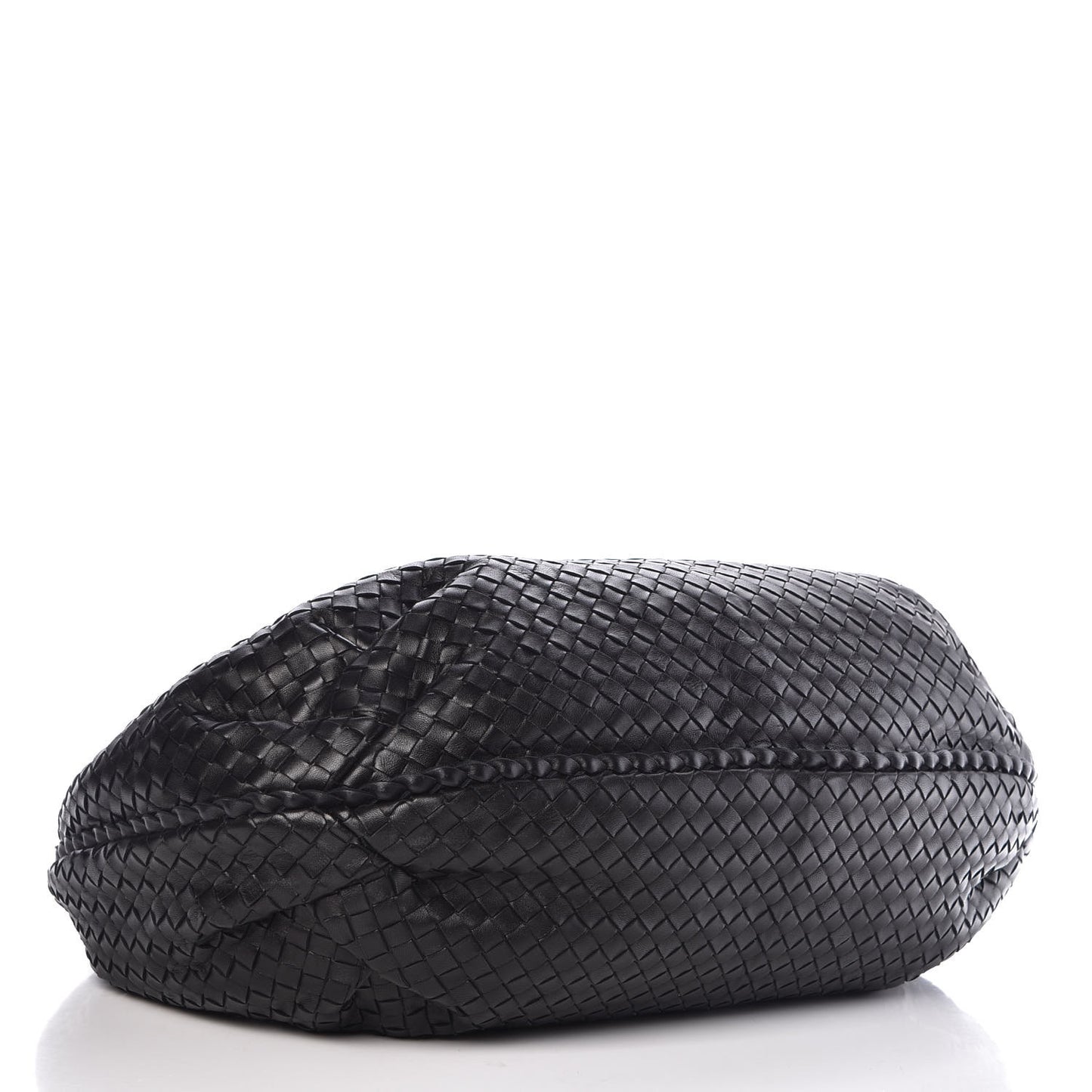 Nappa Intrecciato Large Belly Veneta Hobo Black
