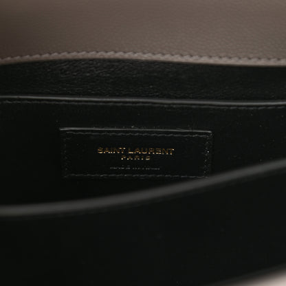 Saint Laurent Grain de Poudre Mini Classic Monogram Cassandra Top Handle Pebble 6 of 9