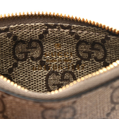 Gucci X BALENCIAGA GG Supreme Monogram Logo Card Case With Strap Beige Ebony 6 of 7