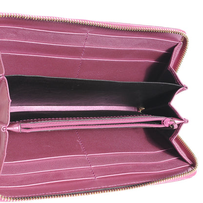 Gucci Metallic Soft Guccissima Heart Zip Around Wallet Fresia Rose 5 of 7