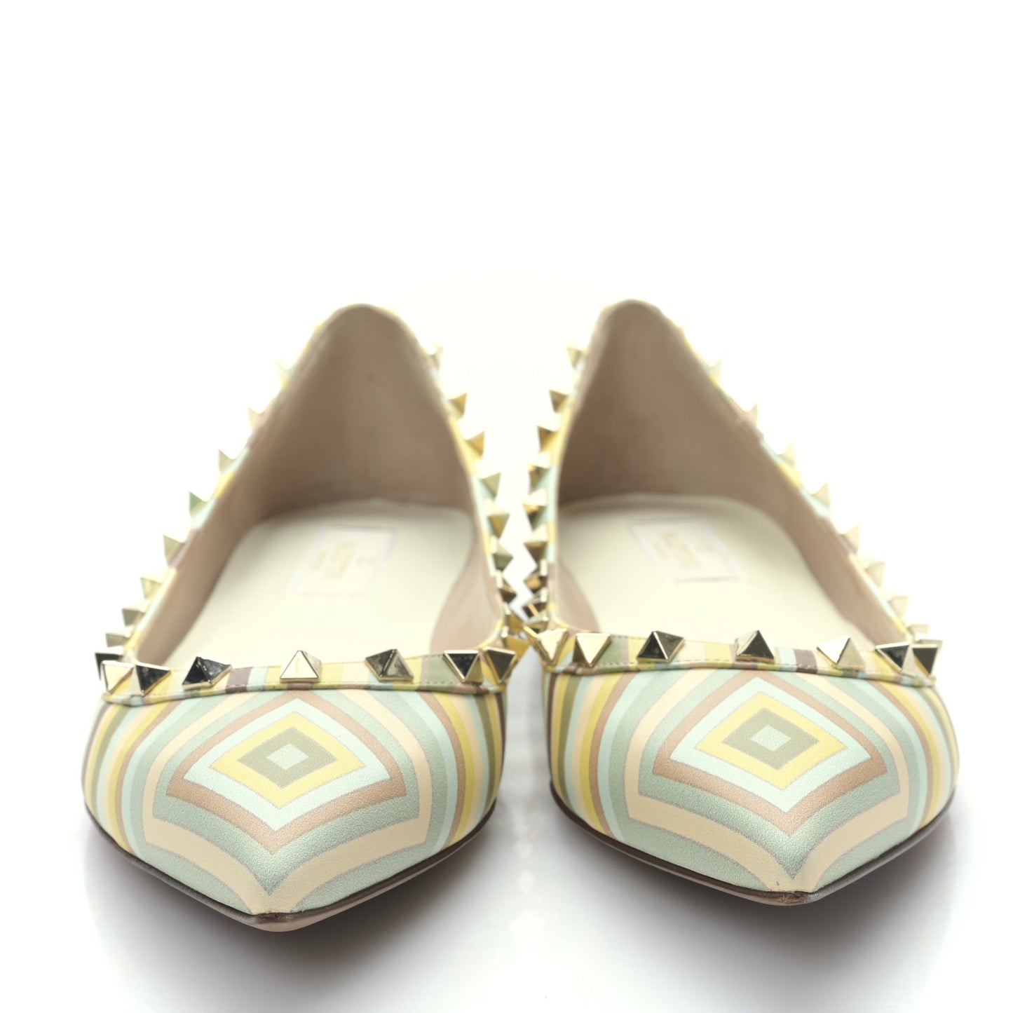 Nappa Native Couture 1975 Rockstud Ballerina Flats 39.5 Multicolor