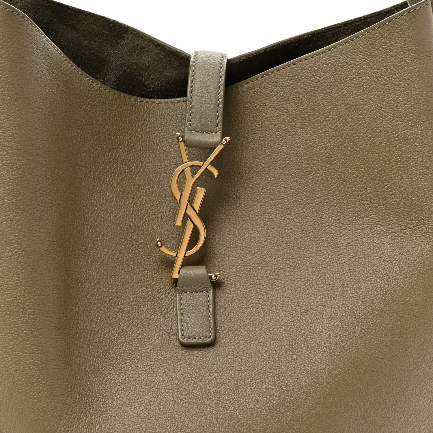 Saint Laurent Supple Calfskin Large Le 5 A 7 Soft Hobo Strong Moss 8 of 10