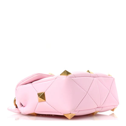 Valentino Garavani Nappa Medium Roman Stud Shoulder Bag Pink Borealis 4 of 12