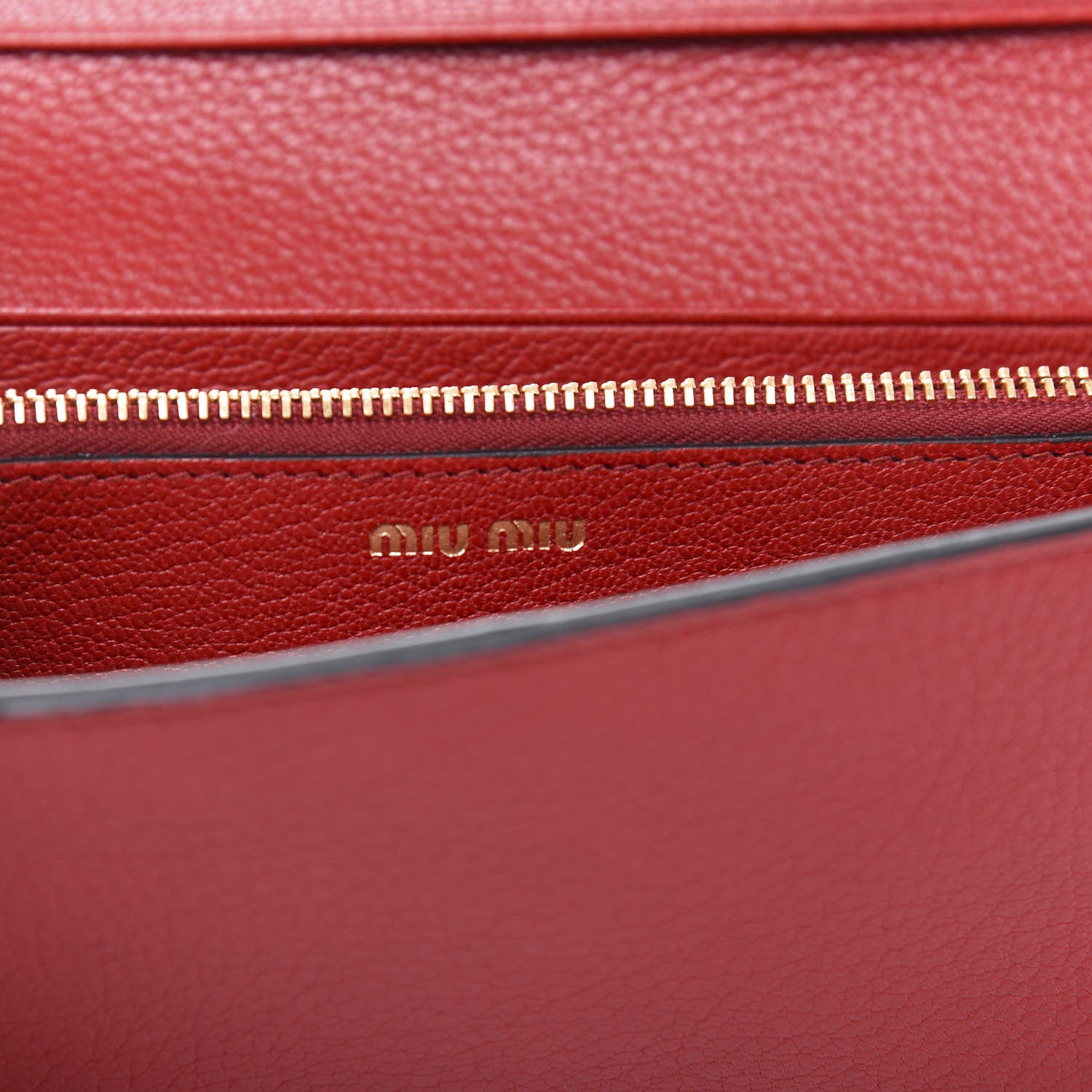 Miu Miu Goatskin Continental Flap Wallet Rubino 9 of 10