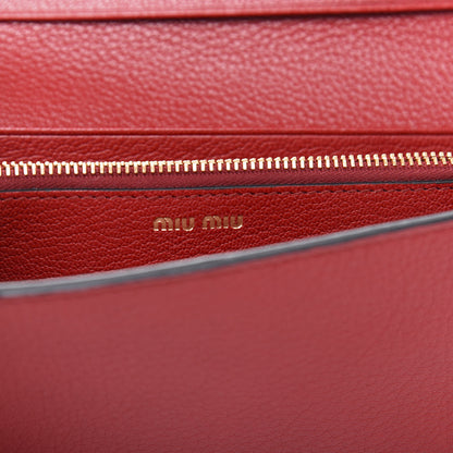 Miu Miu Goatskin Continental Flap Wallet Rubino 9 of 10