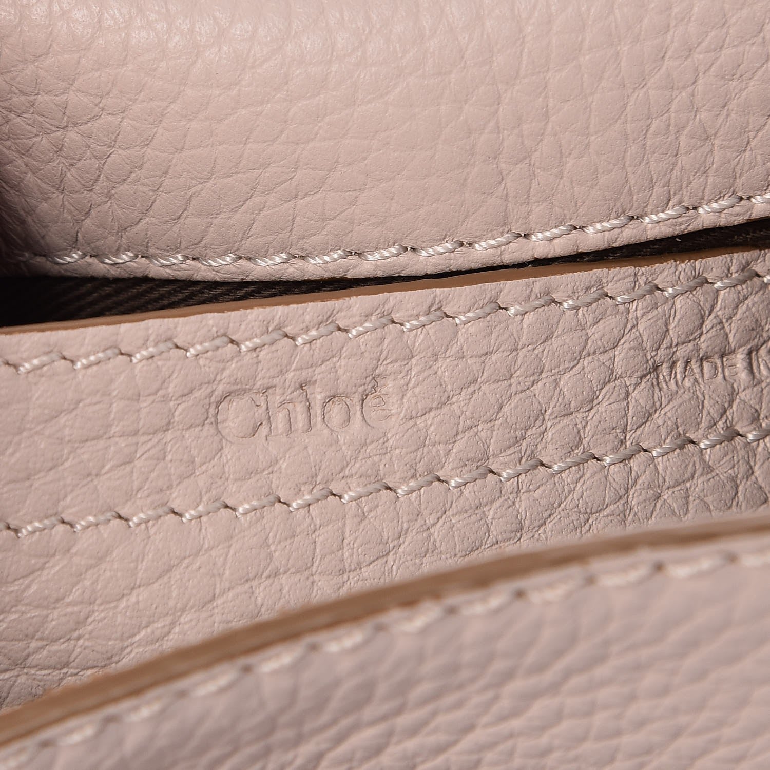 Chloe Calfskin Mini Marcie Round Crossbody Bag Abstract White 7 of 9