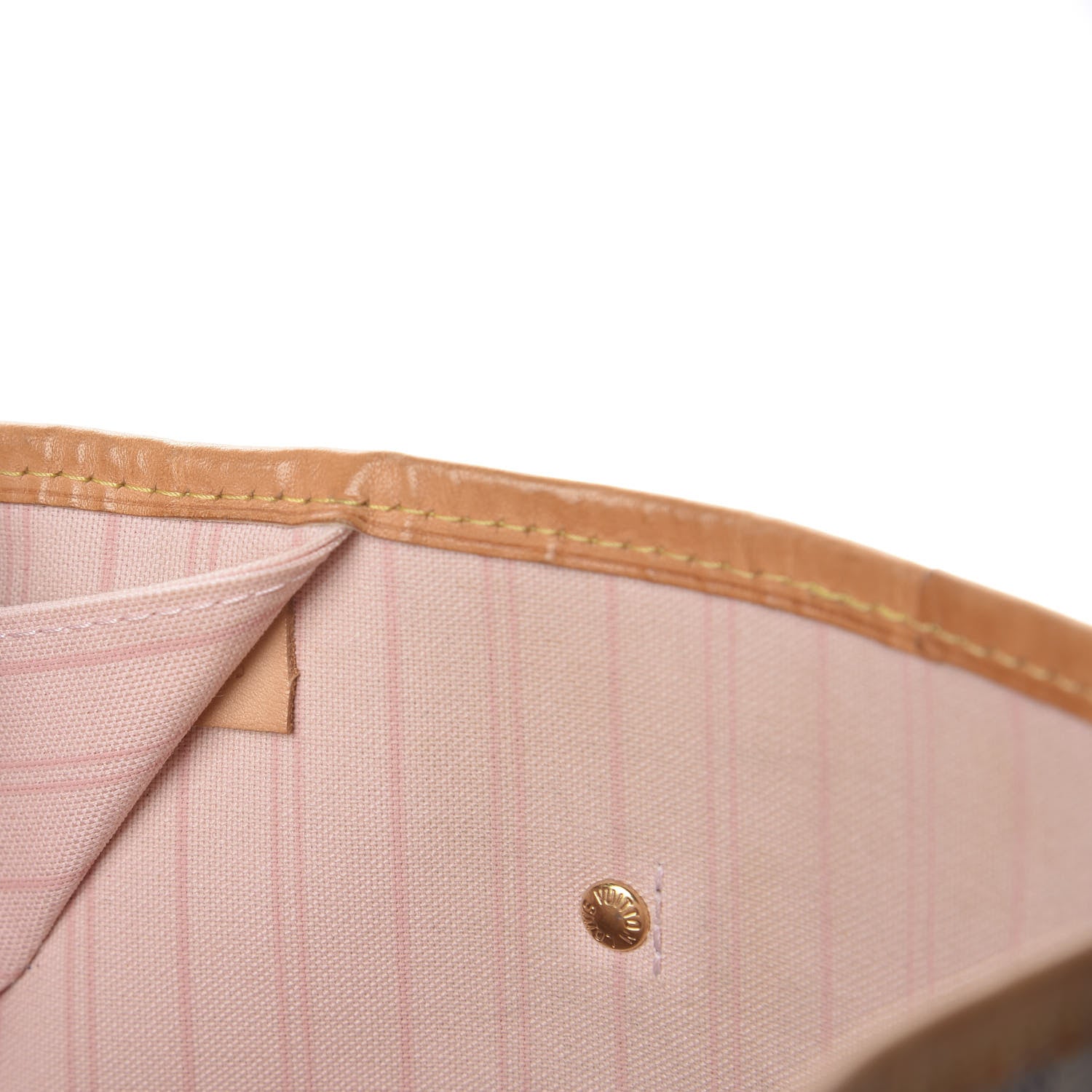Louis Vuitton Damier Azur Neo Neverfull MM Rose Ballerine 8 of 9
