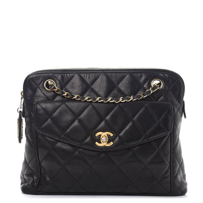 Chanel Lambskin Quilted Shoulder Bag Black 1 of 14