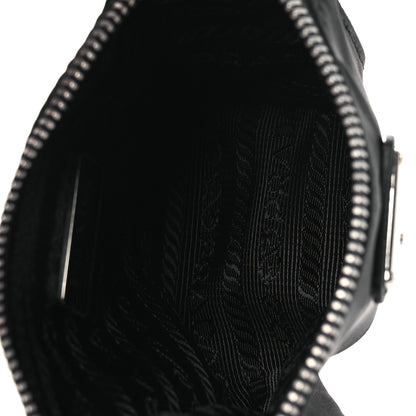 Prada Tessuto Nylon Triangle Mini Key Chain Pouch Black 5 of 8