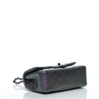 Chanel Metallic Lambskin Quilted Mini Rectangular Flap Purple 4 of 8