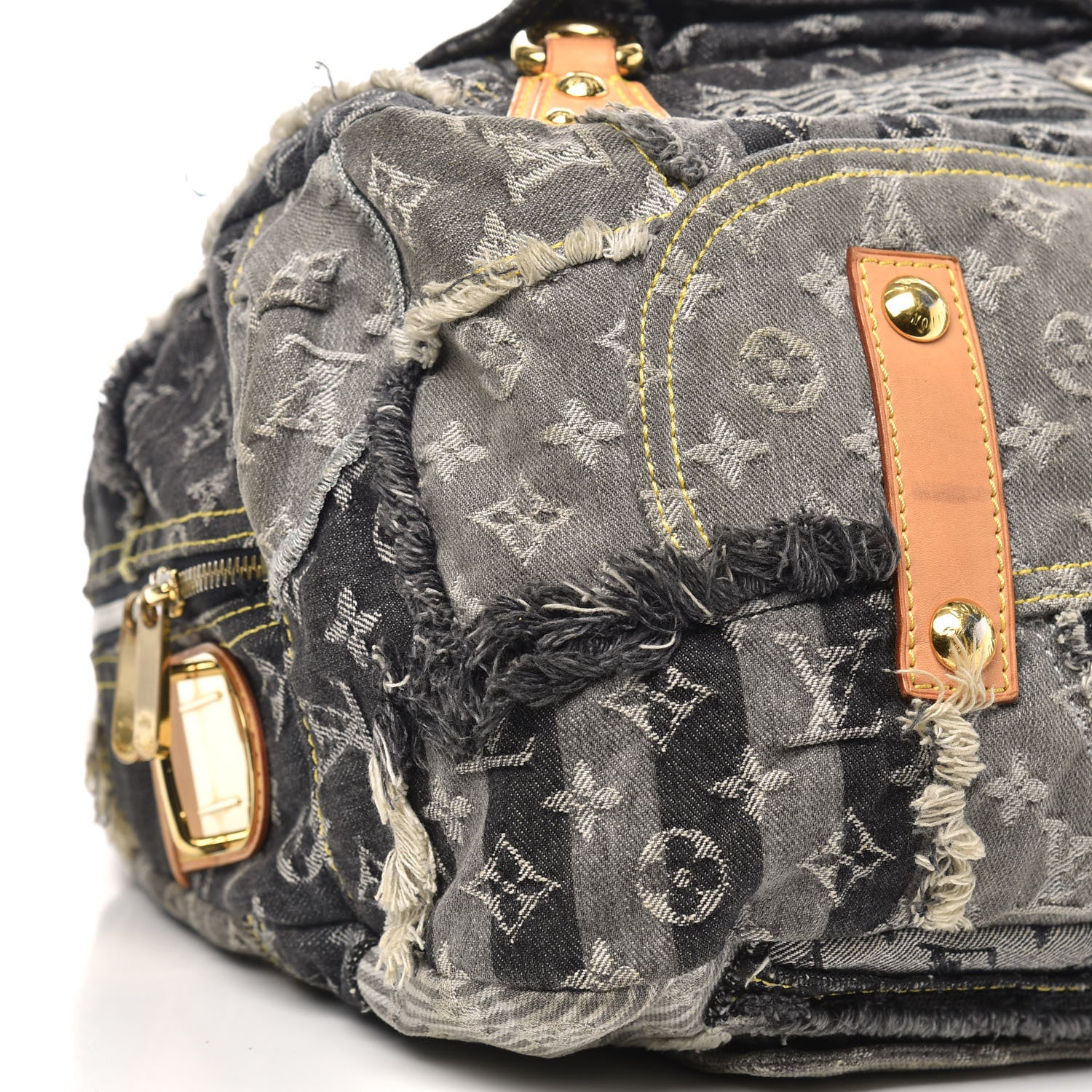 Louis Vuitton Denim Patchwork Bowly Black 8 of 14