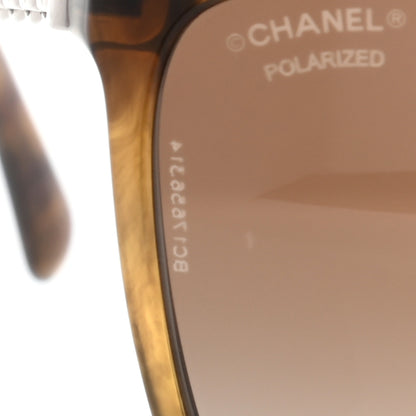 Chanel Polarized Square Chain Sunglasses 5325 Tortoise 6 of 9