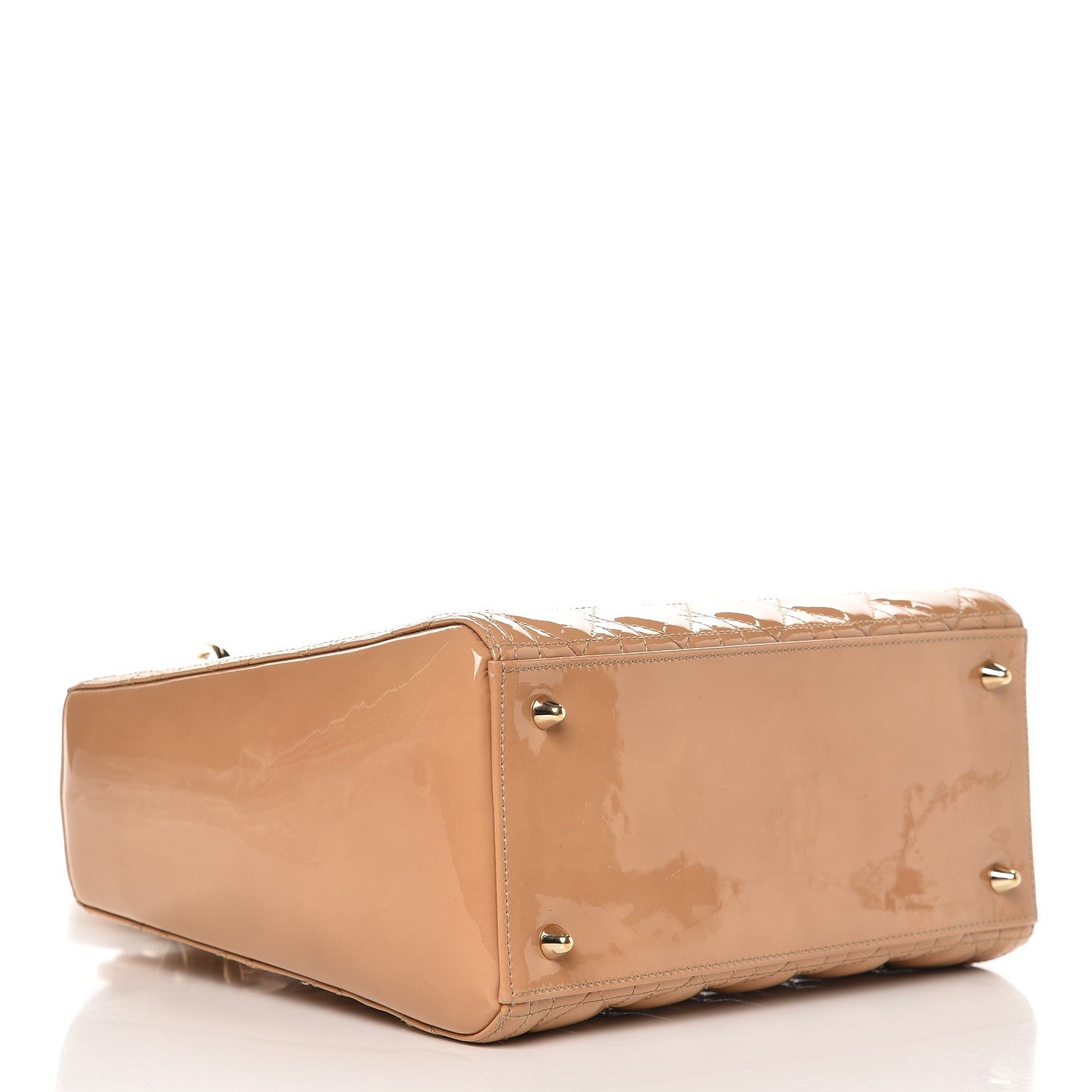 Christian Dior Patent Cannage Medium Lady Dior Beige 4 of 7