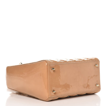Christian Dior Patent Cannage Medium Lady Dior Beige 4 of 7
