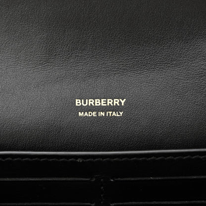 Burberry Calfskin Sequin Check Embellished TB Lola Chain Wallet Dark Birch 6 of 9