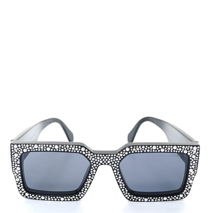 Louis Vuitton Acetate LV Clash Pearls & Strass Sunglasses Z2396E Black 2 of 10