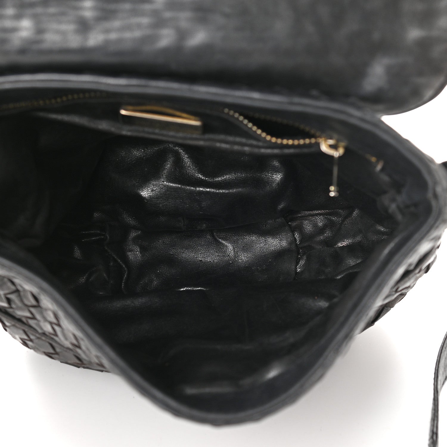 Bottega Veneta Nappa Intrecciato Crossbody Flap Bag Black 5 of 9