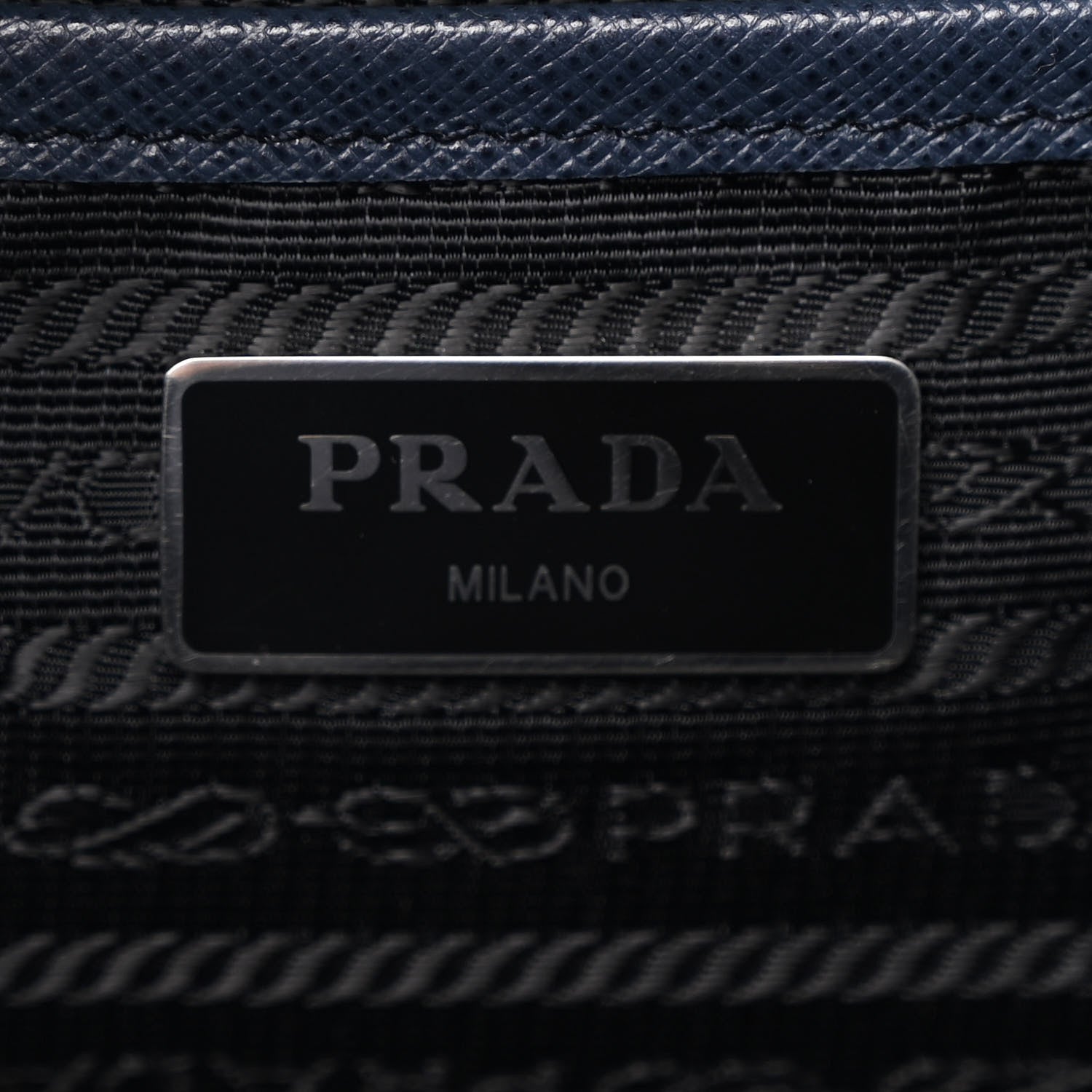 Prada Re-Nylon Saffiano Medium Backpack Blue Black 7 of 11