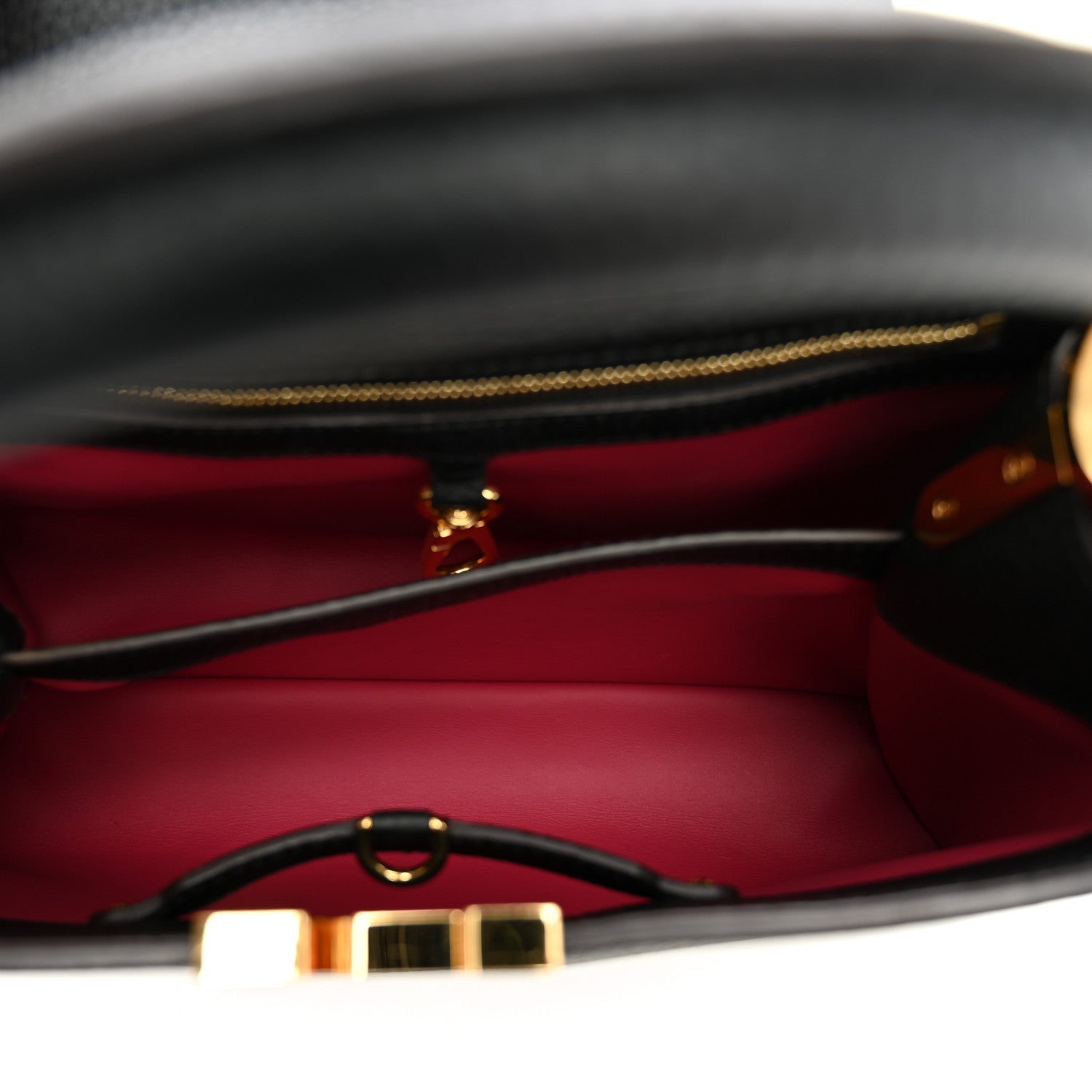 Louis Vuitton Taurillon Capucines PM Black 5 of 9