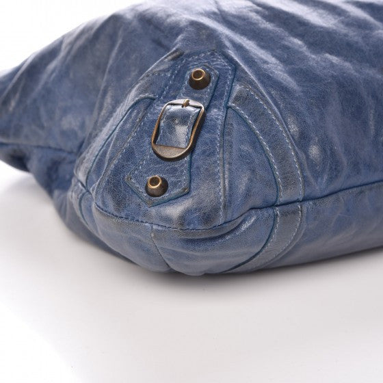 Chevre Classic Hardware Purse Bleu