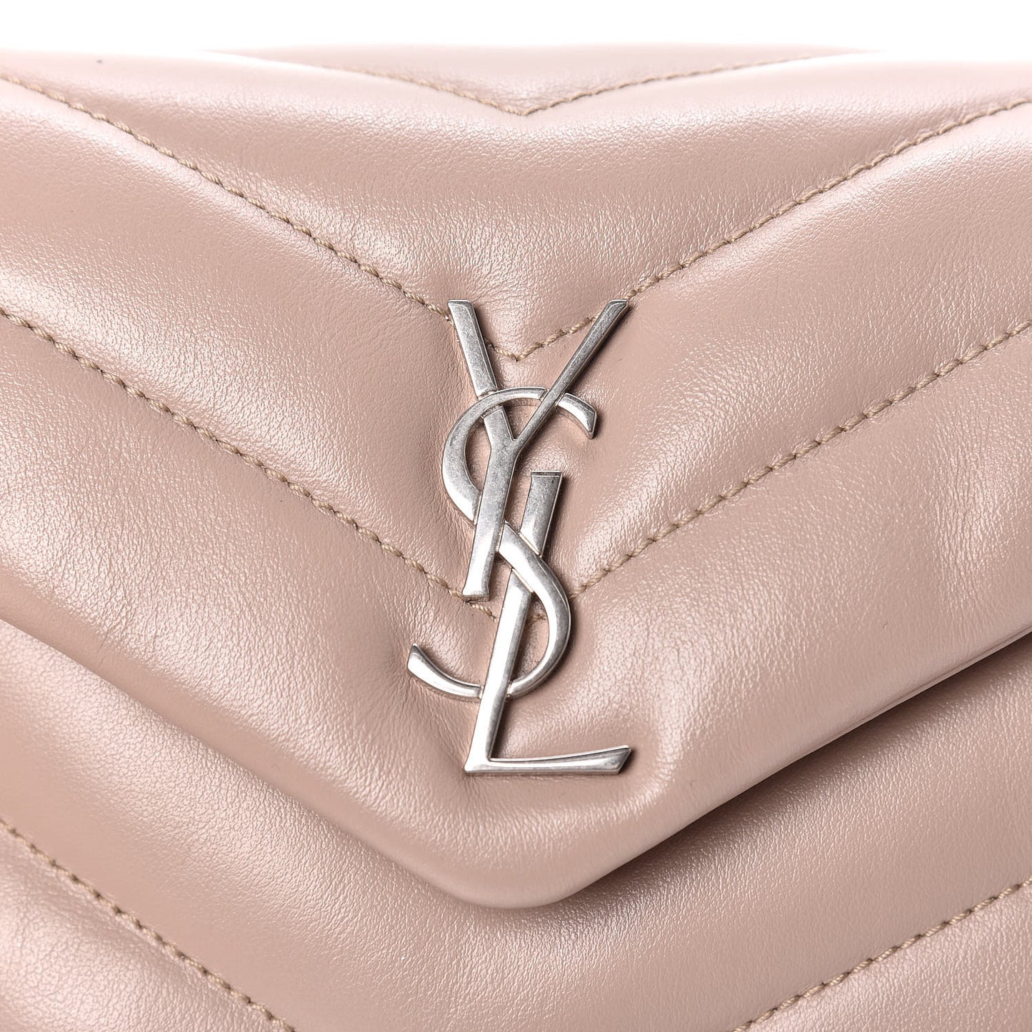 Calfskin Y Quilted Monogram Toy Loulou Crossbody Bag Dark Beige
