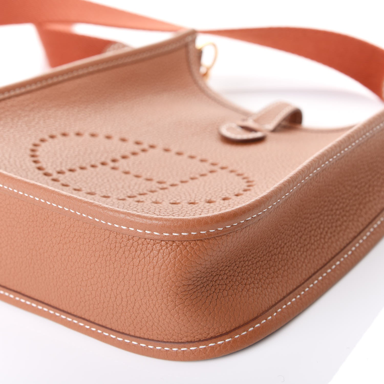Hermes Taurillon Clemence Amazone Evelyne TPM Gold Cuivre 6 of 9