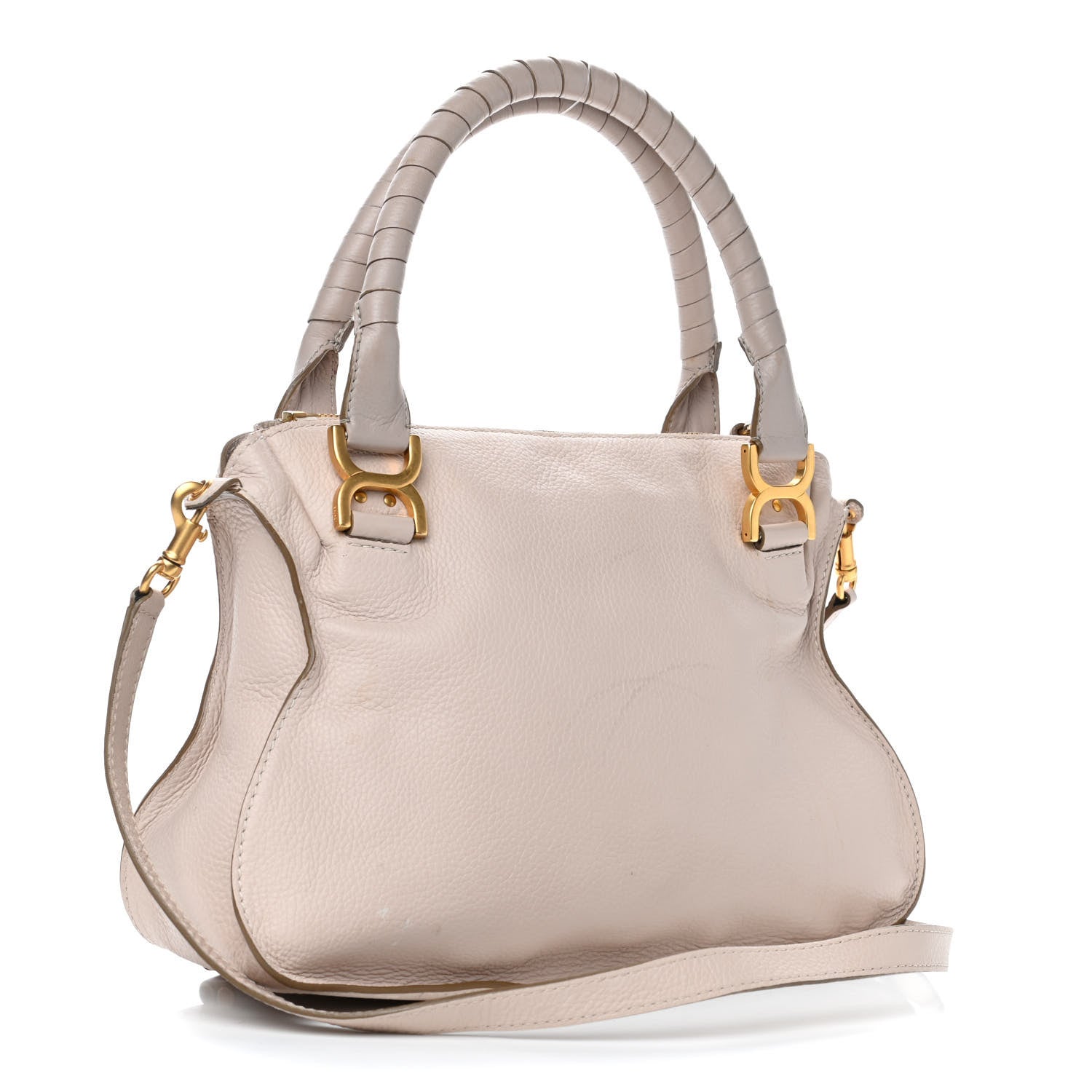 Chloe Calfskin Medium Marcie Satchel Powder Beige 2 of 9