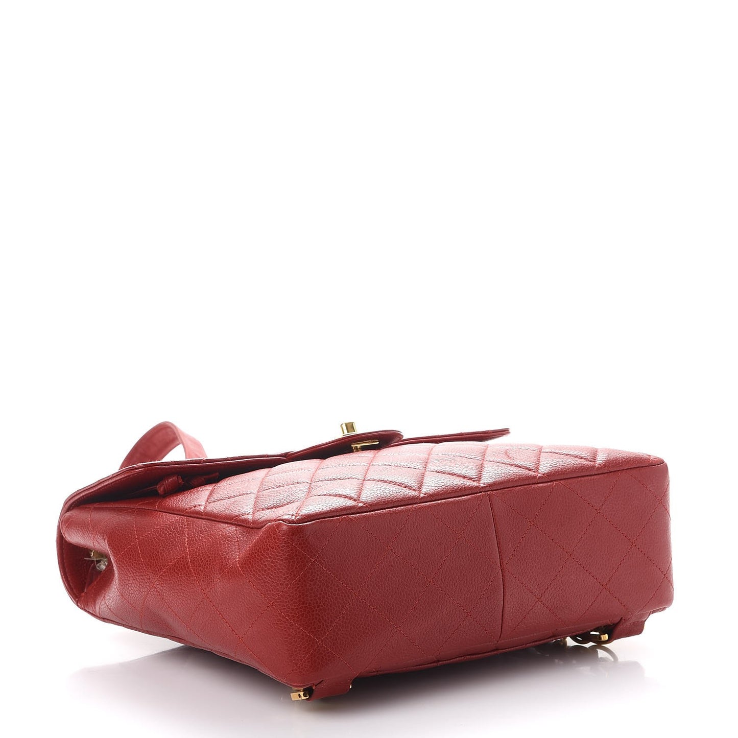 Caviar Quilted Backpack Red