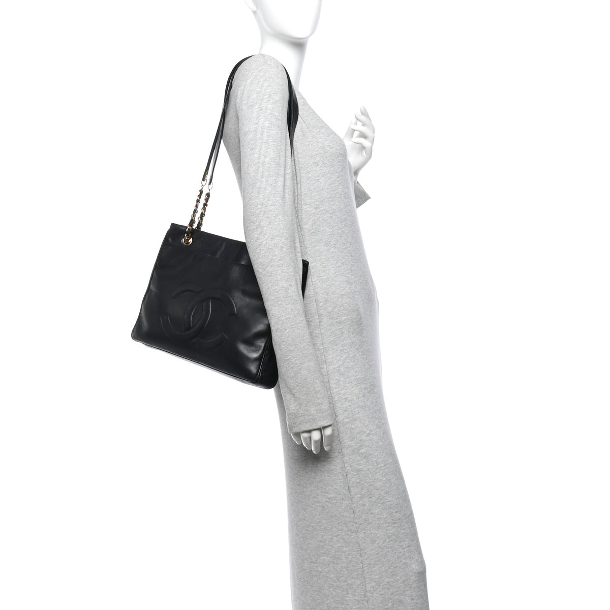 Lambskin CC Shoulder Bag Black