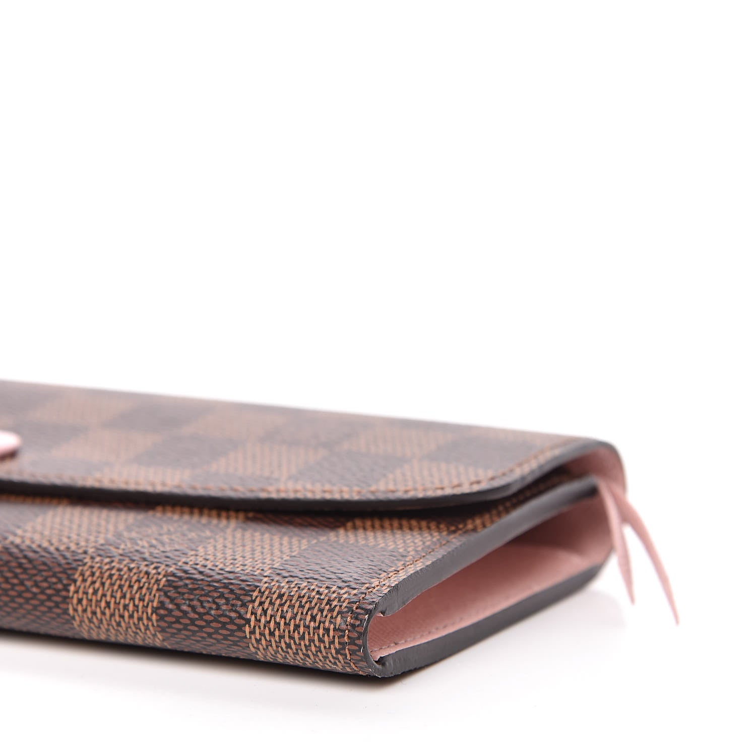 Louis Vuitton Damier Ebene Emilie Wallet Rose Ballerine 8 of 10