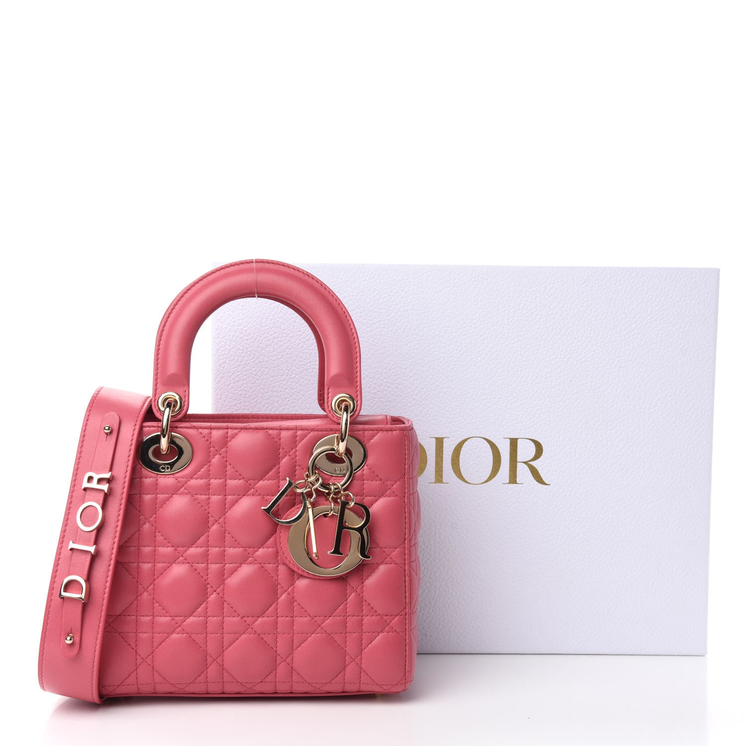 Christian Dior Lambskin Cannage Small My ABCDior Lady Dior Pink Honey 11 of 11