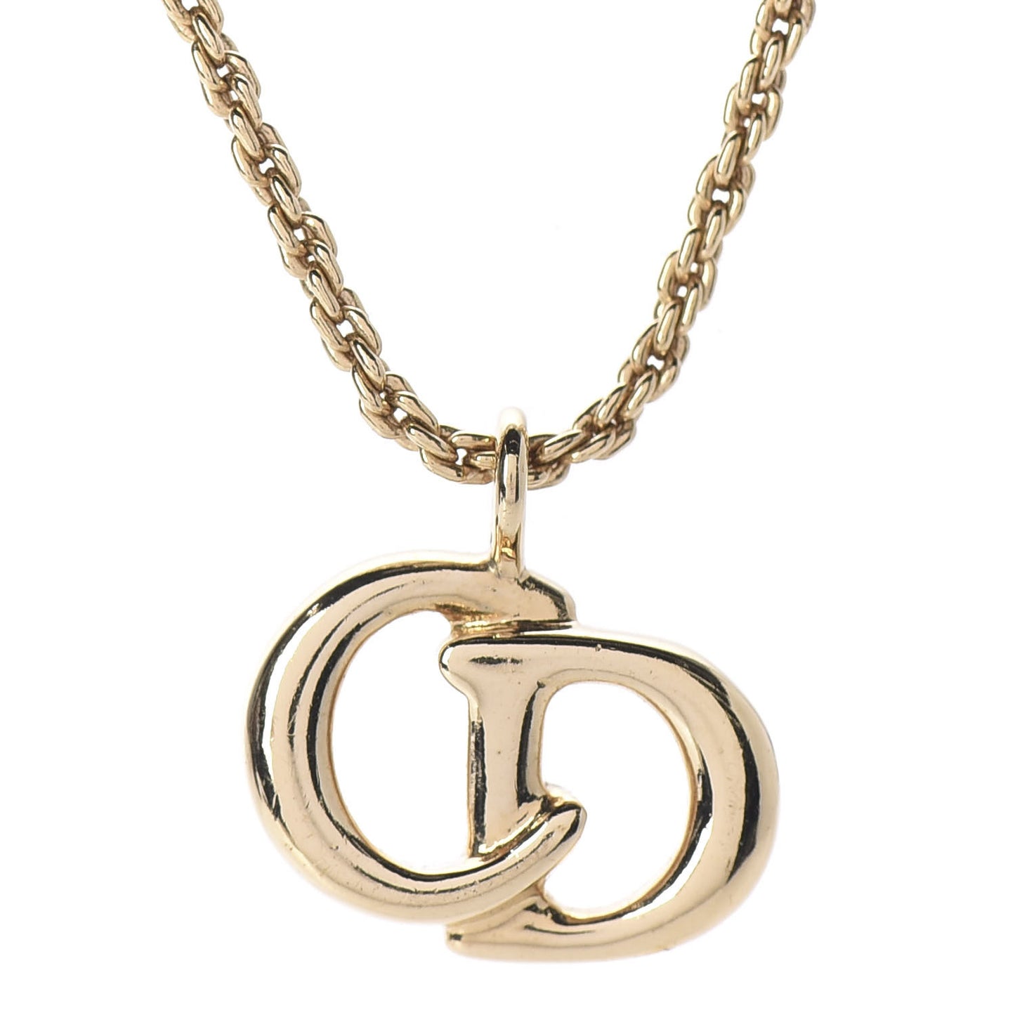 Metal Logo Necklace Gold