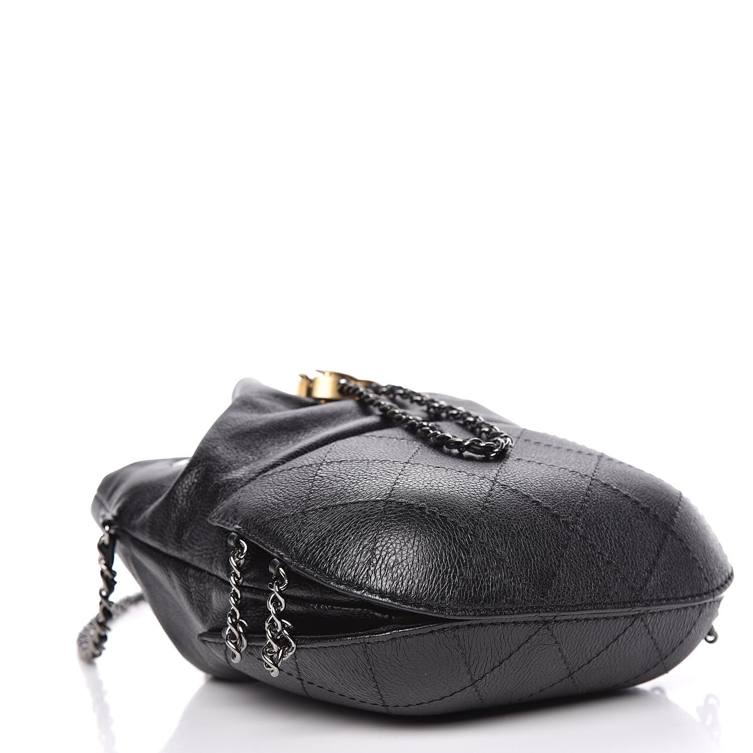 Chanel Calfskin Quilted Small Gabrielle Bucket Black 4 of 9