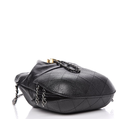 Chanel Calfskin Quilted Small Gabrielle Bucket Black 4 of 9