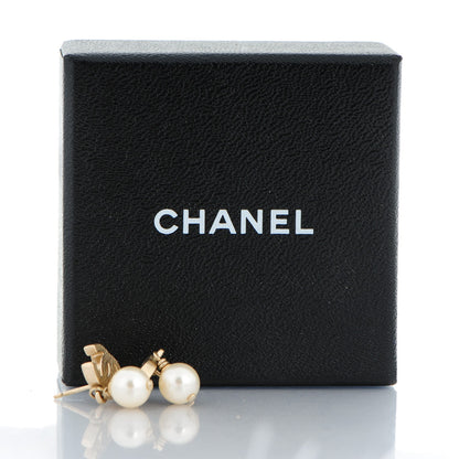 Chanel Pearl CC Drop Earrings Gold 5 of 5