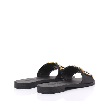 Christian Dior Matte Calfskin Pearl Dio(r)evolution Slide Sandals 36 Black 4 of 9