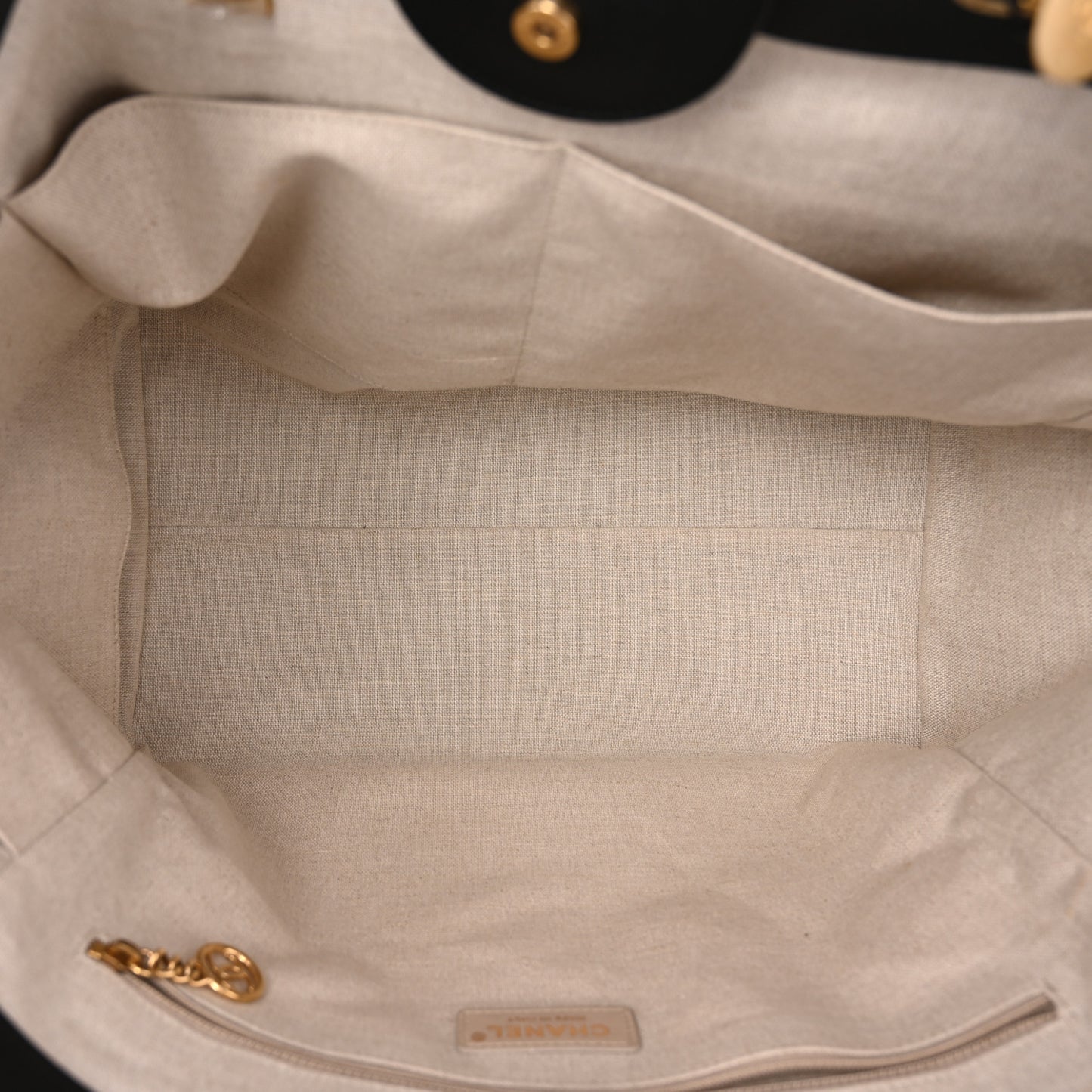 Calfskin Medium Deauville Tote Black Multicolor