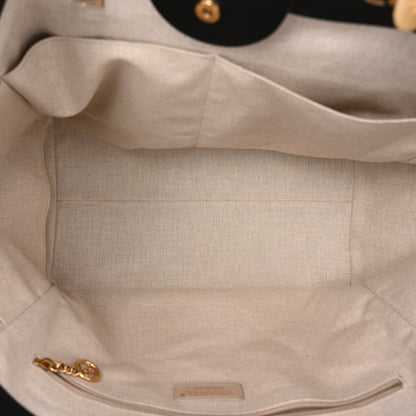 Chanel Calfskin Medium Deauville Tote Black Multicolor 6 of 11
