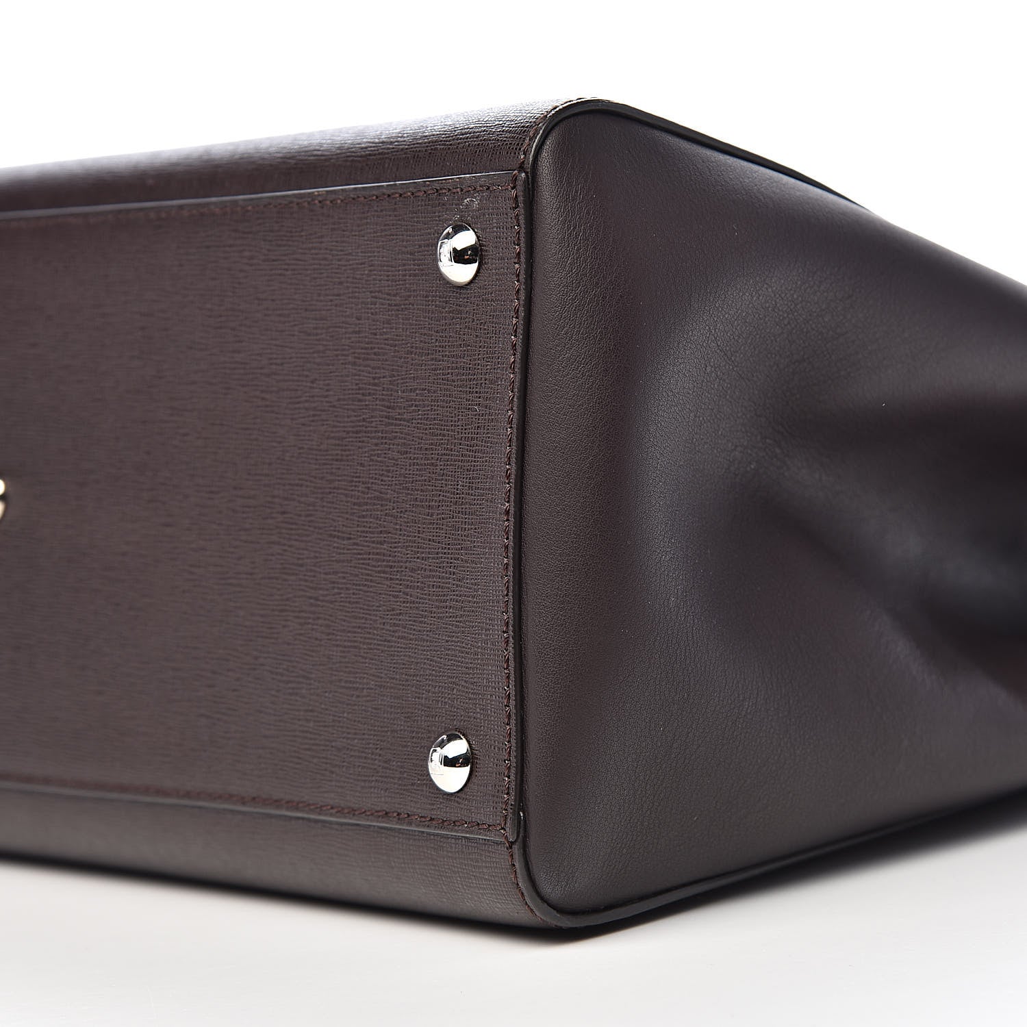 Fendi Vitello Elite Regular 2Jours Tote Caffe Noir 9 of 10