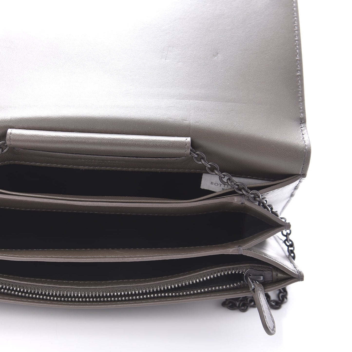 Nappa Intrecciato Continental Wallet on Chain Ebano