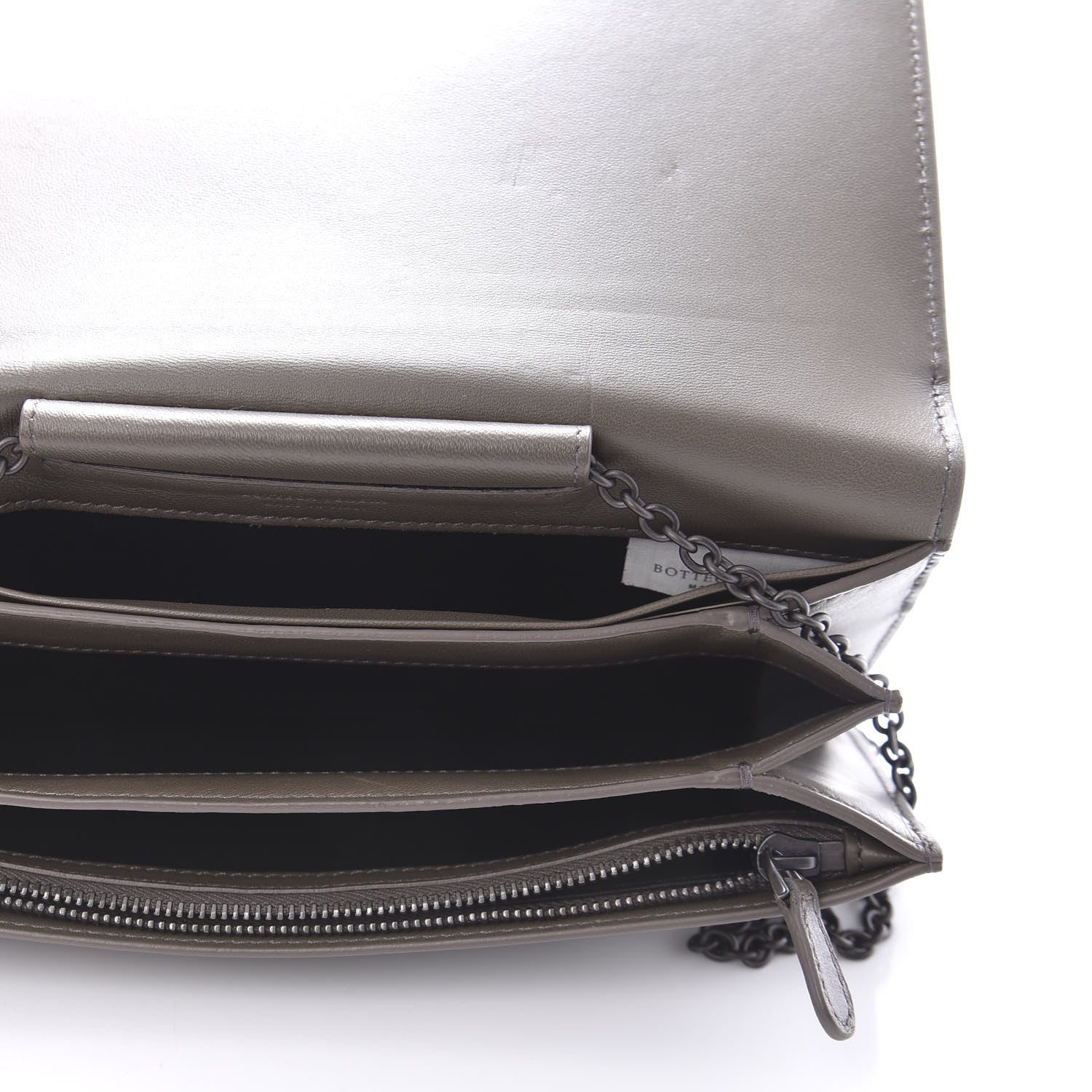 Bottega Veneta Nappa Intrecciato Continental Wallet on Chain Ebano 5 of 10