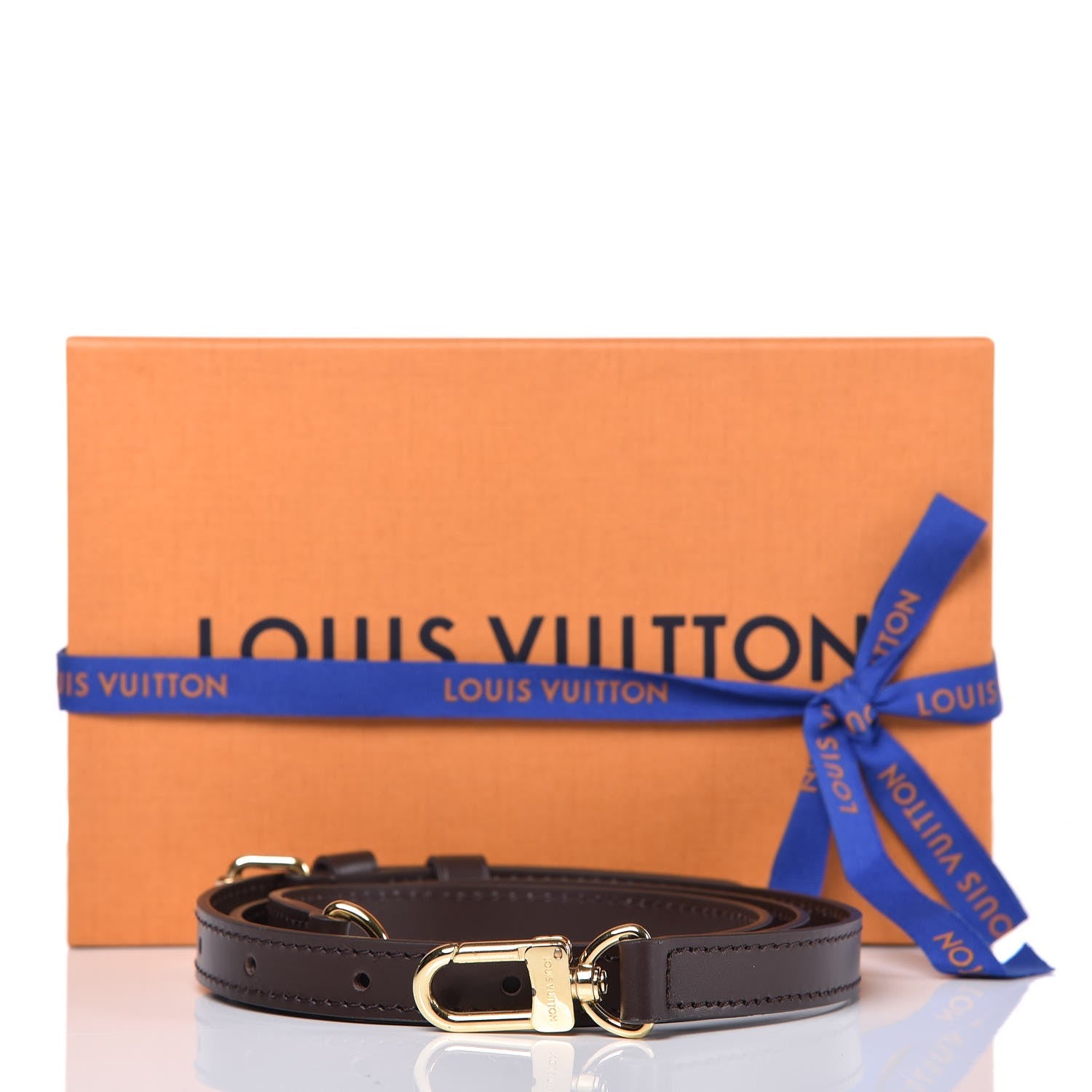 Louis Vuitton Calfskin 16mm Adjustable Shoulder Strap Brown 4 of 4
