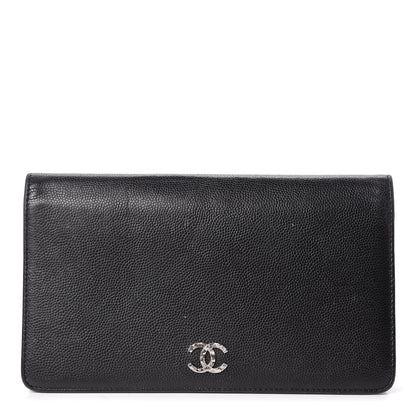 Chanel Caviar Sevruga Yen Wallet Black 1 of 8
