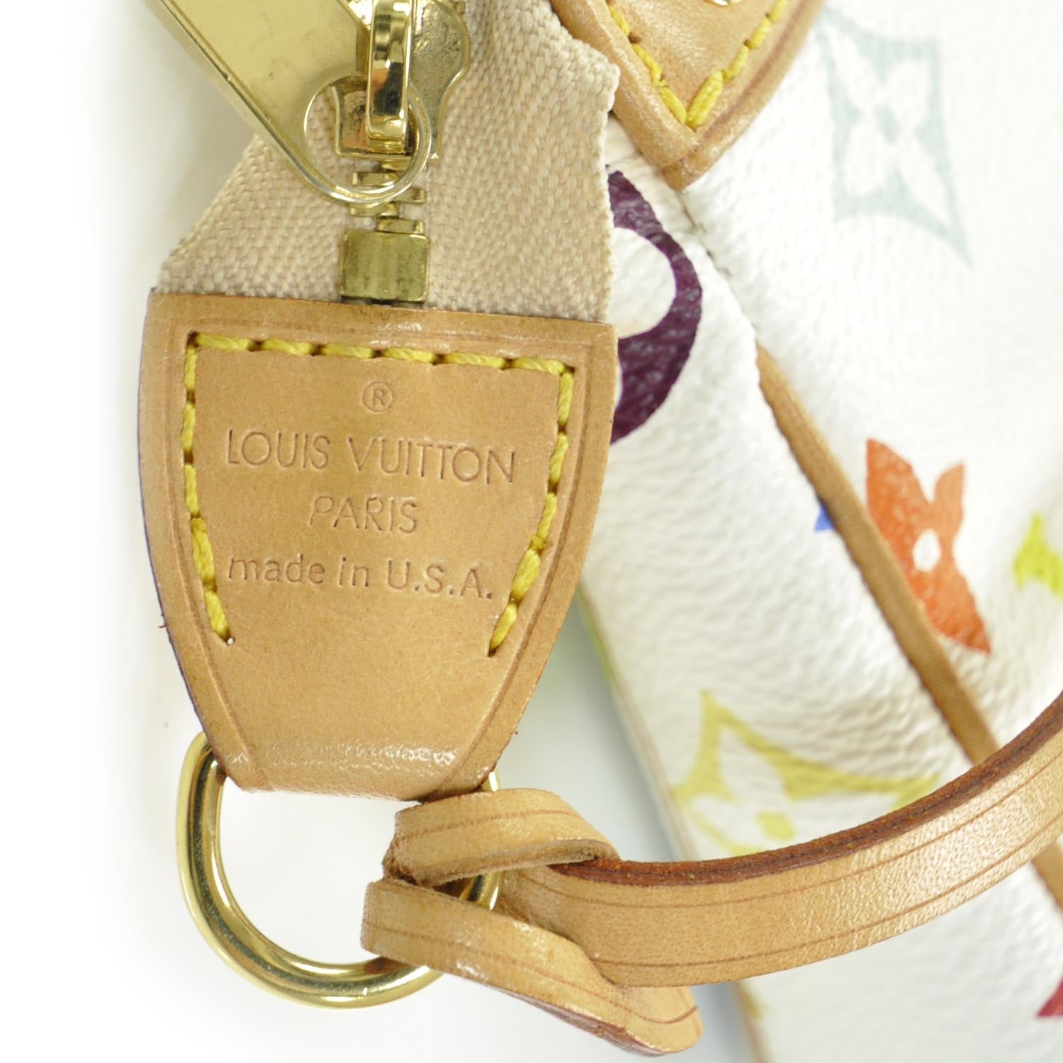 Louis Vuitton Monogram Multicolor Pochette Accessories White 7 of 9