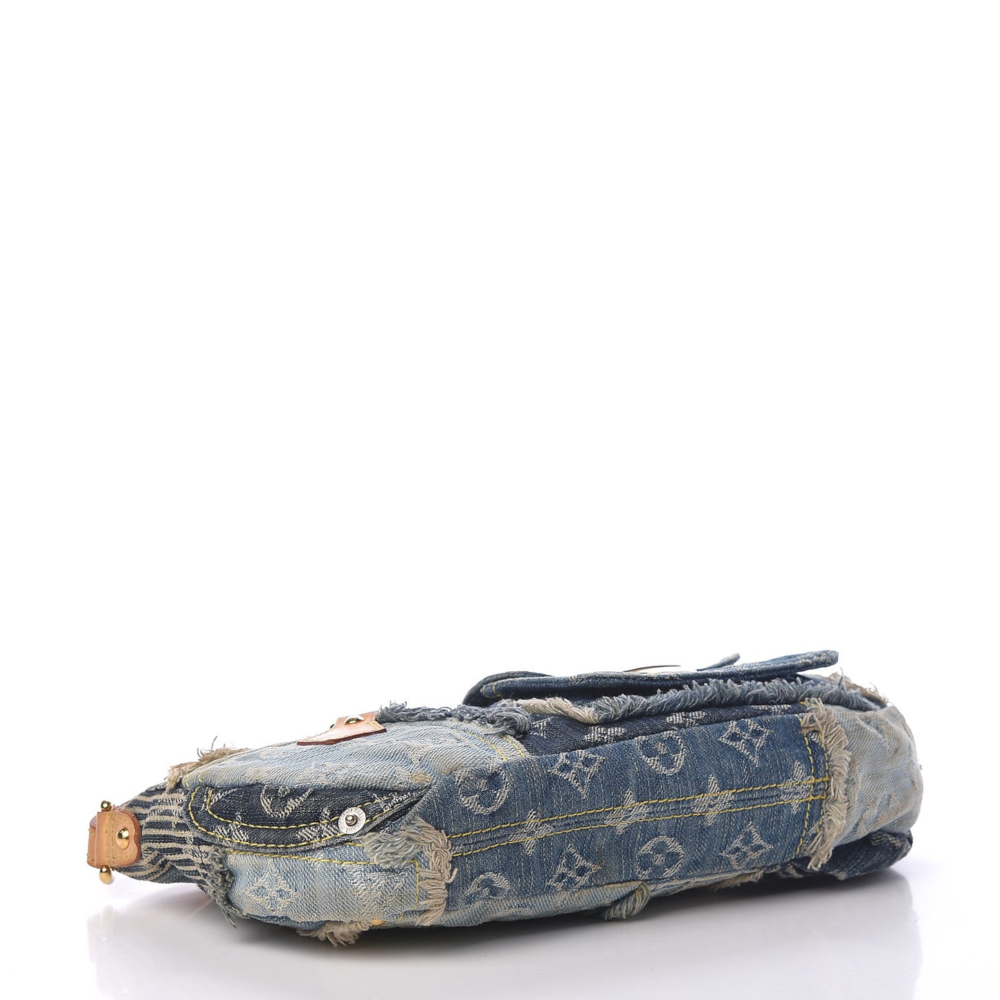 Denim Patchwork Pouchy Blue